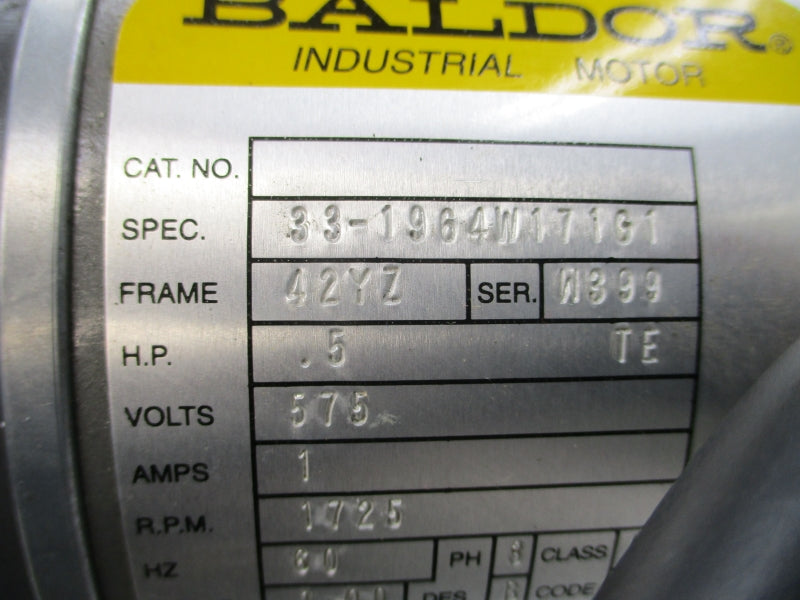 MONARCH HYDRAULICS M415-137-11B01C W/ BALDOR 33-1964W171G1 575V 1A UNMP