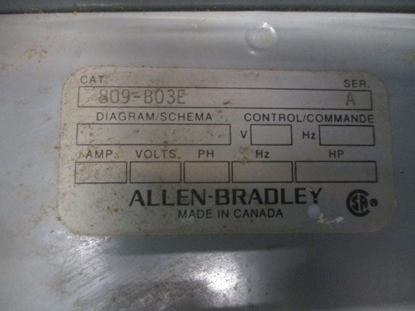 ALLEN BRADLEY 809-B03E SER. A 600V 4.0A UNMP