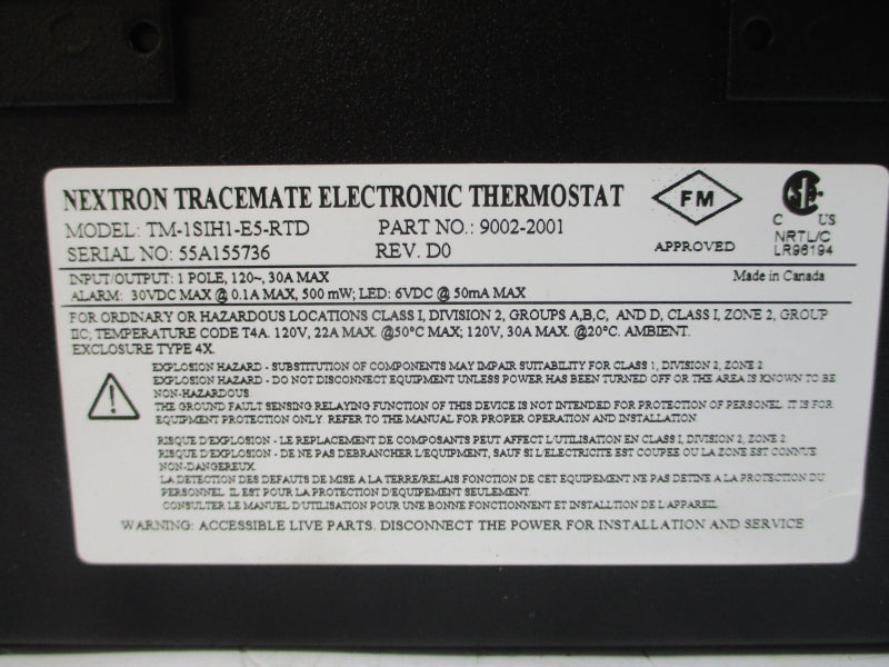 NEXTRON TM-1SIH1-E5-RTD 9002-2001 120V 30A REV. D0 NSNP