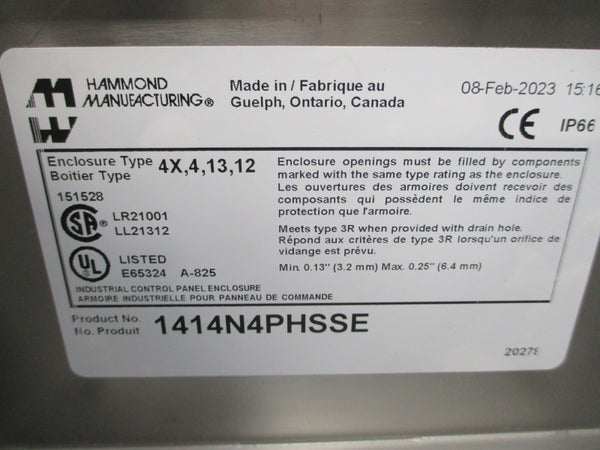 HAMMOND MANUFACTURING 1414N4PHSSE NSNP