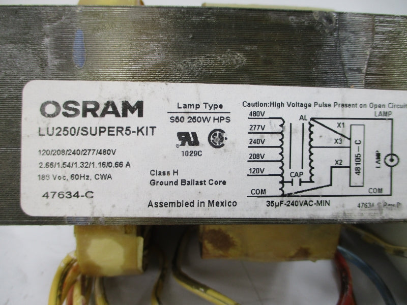 OSRAM LU250/SUPER-KIT 47634-C 480V 2.66A NSMP