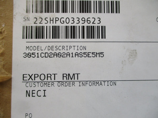 ROSEMOUNT 3051CD2A02A1AS5E5M5 10.5-42.4VDC 3626PSI NSMP