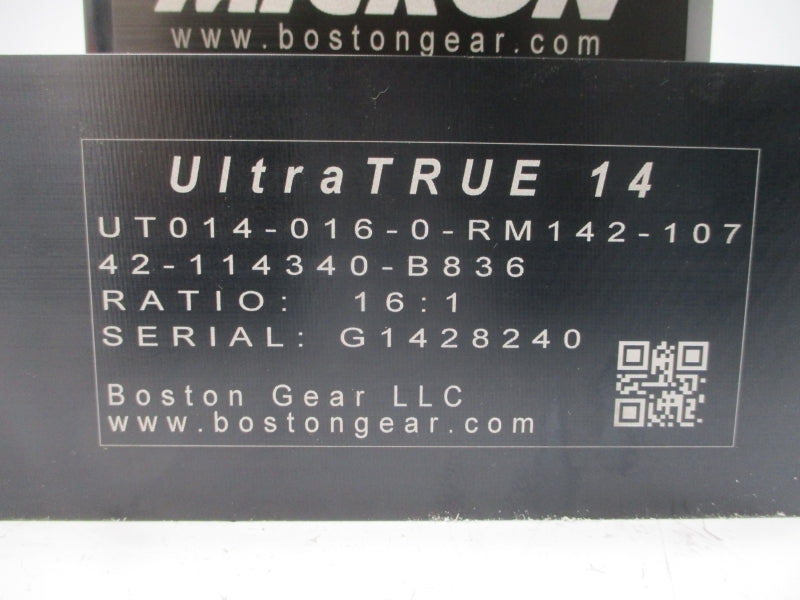 BOSTON GEAR UT014-016-0-RM142-107 42-114340-B836 NSNP