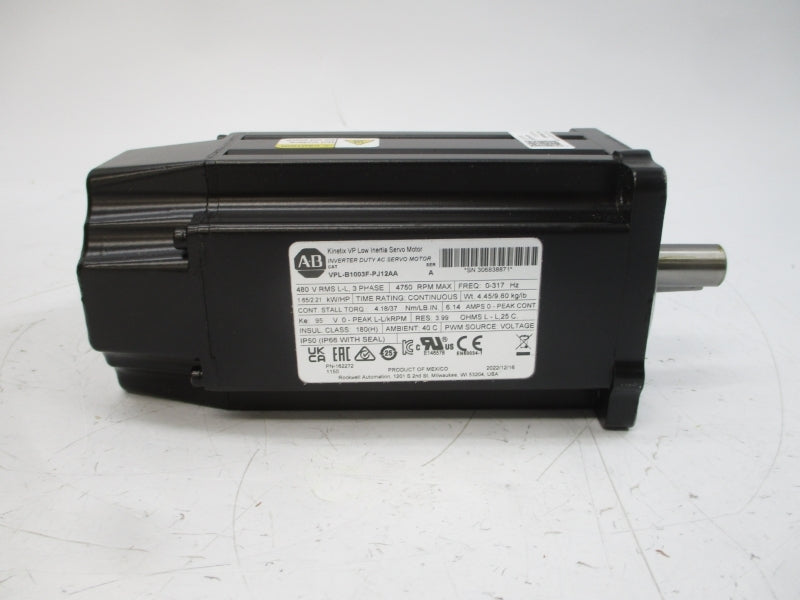 ALLEN BRADLEY VPL-B1003F-PJ12AA SER. A 480VAC 6.14A NSMP