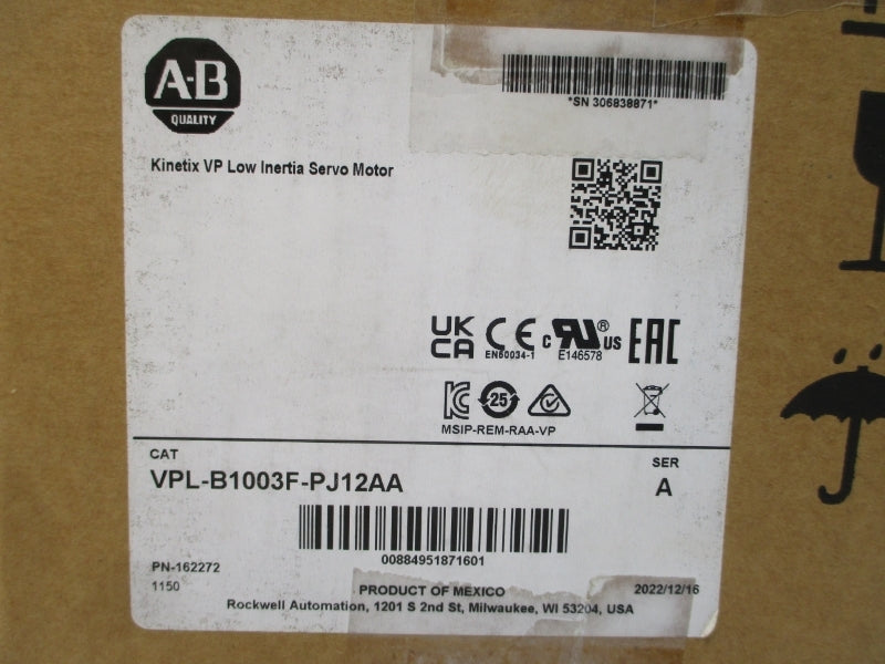 ALLEN BRADLEY VPL-B1003F-PJ12AA SER. A 480VAC 6.14A NSMP