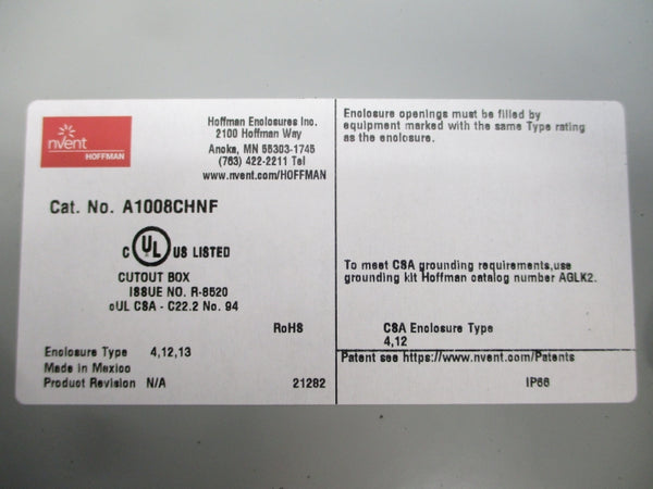 NVENT A1008CHNF NSNP