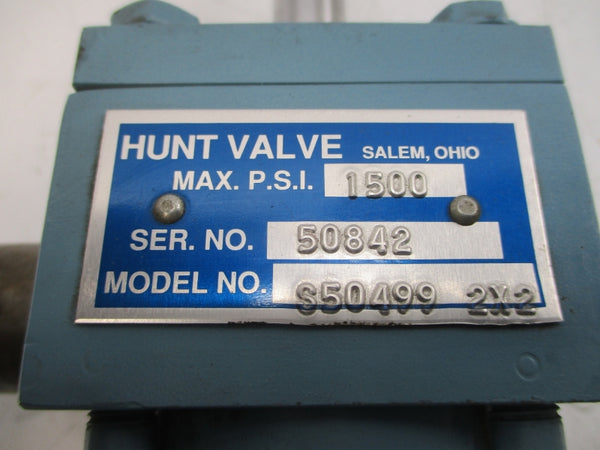 HUNT VALVE S50499 2X2 1500PSI NSNP