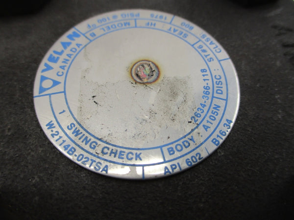 VELAN W-2114B-02TSA 1975PSI 1" NSNP