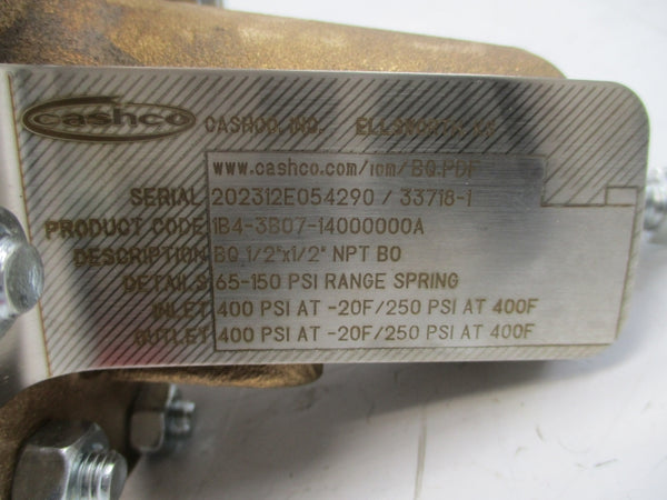 CASHCO 1B4-3B07-14000000A 65-150PSI 1/2"X1/2" NSNP