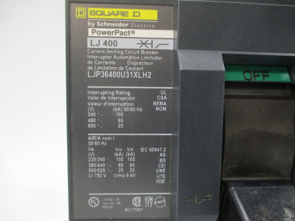 SQUARE D LJP36400U31XLH2 600V 400A NSNP
