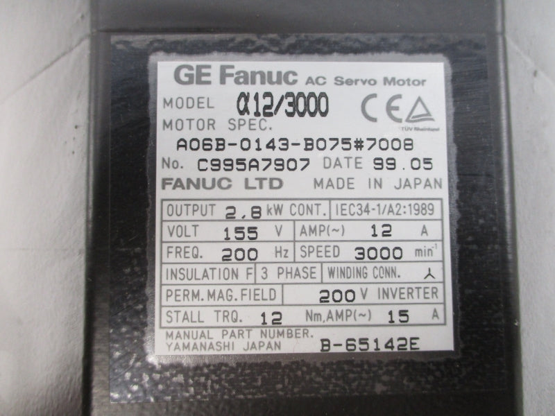 GE FANUC A06B-0143-B075#7008 155VAC 12A UNMP