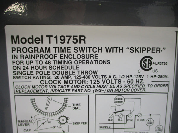 INTERMATIC T1975R 125-480VAC 20A 24H NSNP