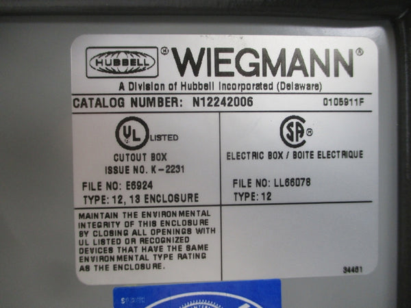 WIEGMANN N12242006 24X20X6 NSMP