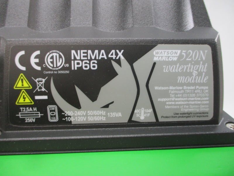 WATSON MARLOW PUMPS 050.714N.10A 520UN/R 200-240V 2.5A NSMP