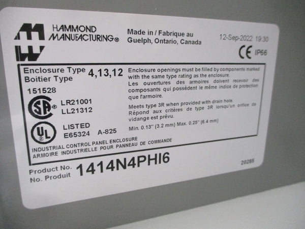 HAMMOND MANUFACTURING 1414N4PHI6 NSMP