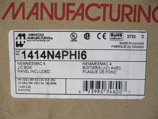 HAMMOND MANUFACTURING 1414N4PHI6 NSMP