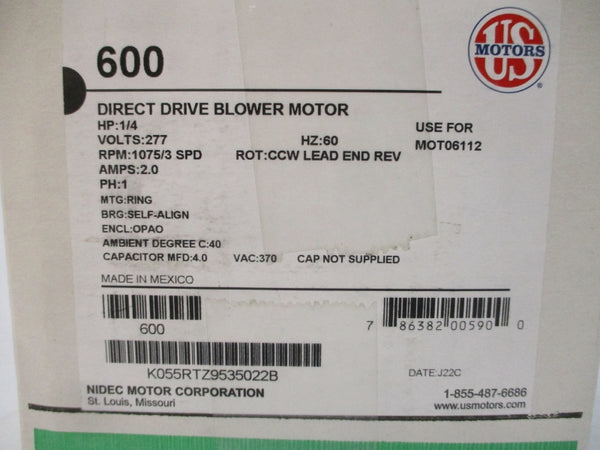 US MOTORS K55HXRTZ-9535 600 277V 2.0A NSMP