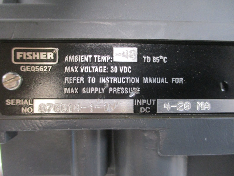 BAUMANN 32-84081SA WITH FISHER DVC6010 30VDC 5-15PSI (AS PICTURED) NSNP