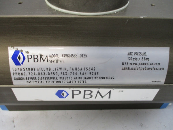 PBM PAVBL453S--0125 120PSI NSNP