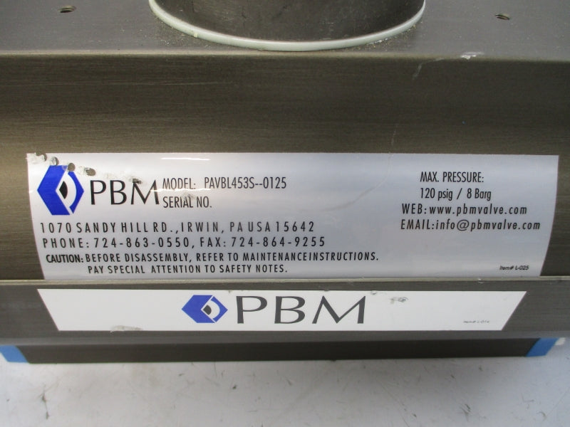 PBM PAVBL453S--0125 120PSI NSNP