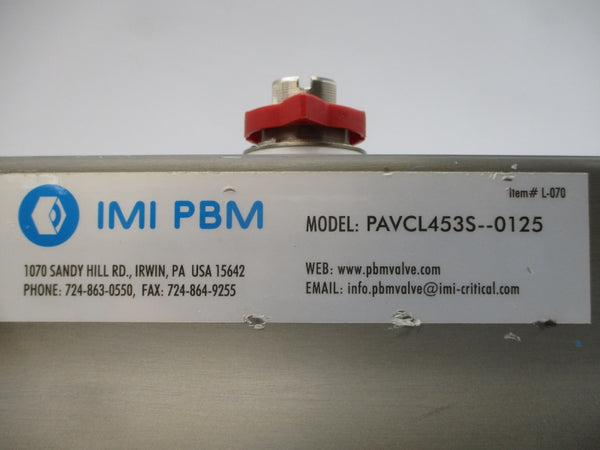 IMI PBM PAVCL453S--0125 SR125S.05 116PSI NSNP