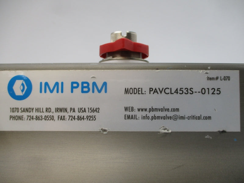 IMI PBM PAVCL453S--0125 SR125S.05 116PSI NSNP