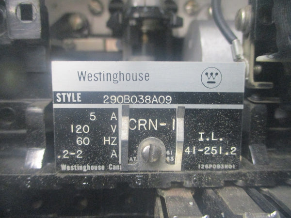 WESTINGHOUSE 290B038A09 120V 5A UNMP