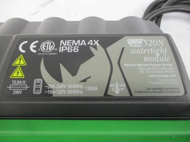 WATSON MARLOW PUMPS 050.715N.10A 520DUN/R 200-240V 2.5A NSMP