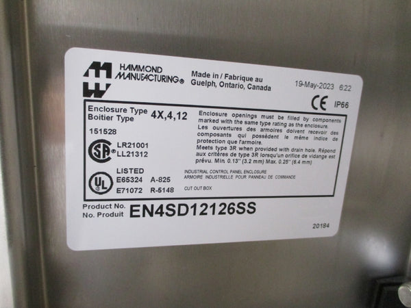 HAMMOND MANUFACTURING EN4SD12126SS NSMP