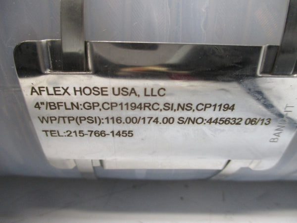 AFLEX HOSE 4"/BFLN:GP,CP1194RC,SI,NS,CP1194 116.00/174.00 NSNP