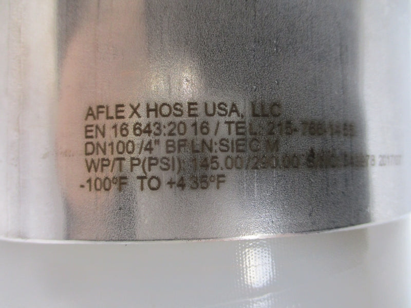 AFLEX HOSE EN16643:2016 DN100/4"BFLN:SIECM WP/TP(PSI):145.00/290.00 NSNP