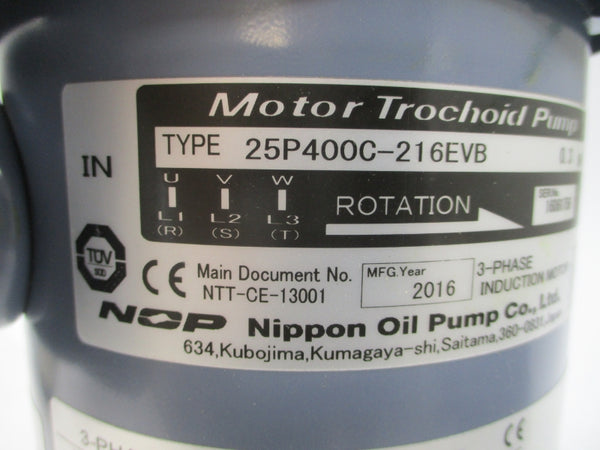 NOP NIPPON 25P400C-216EVB 200/220V 2.2/1.93/1.95A NSNP