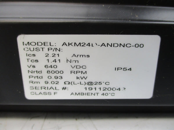 NEW VISTA STH-1000-SK-4X-12.5 W/ KOLLMORGEN AKM24D-ANDNC-00 640VDC 2.21A NSNP