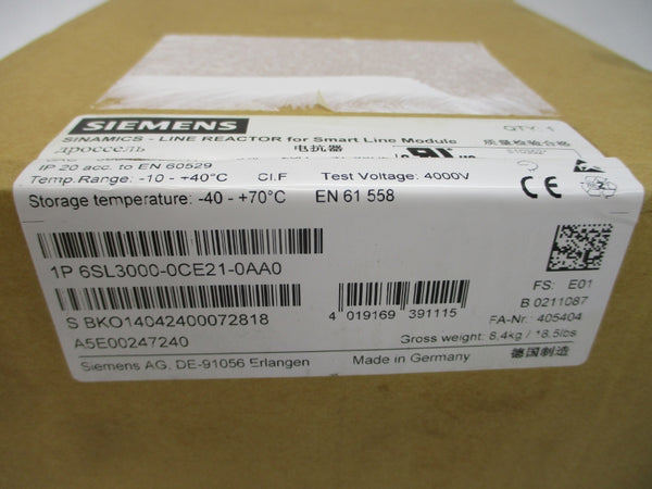 SIEMENS 6SL3000-0CE21-0AA0 380-480VAC 28A NSMP