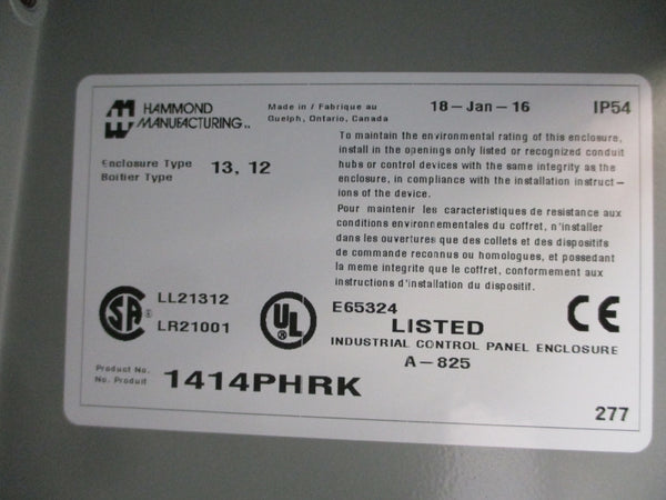 HAMMOND MANUFACTURING 1414PHRK NSMP