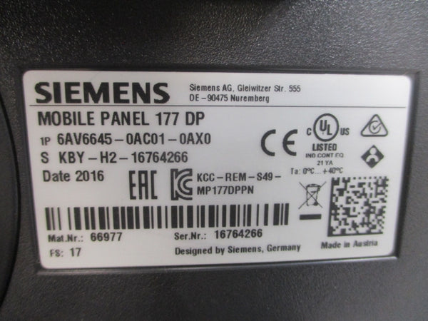 SIEMENS 6AV6645-0AC01-0AX0 NSMP