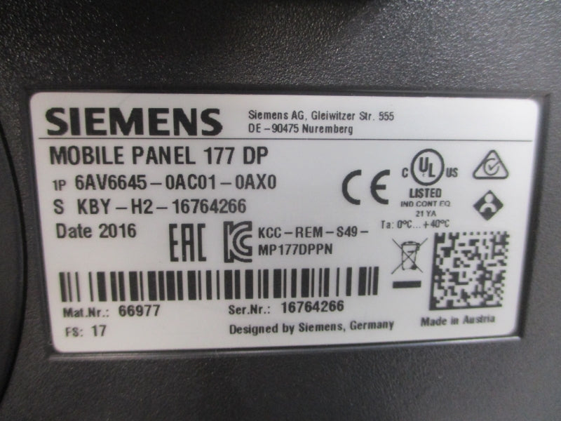 SIEMENS 6AV6645-0AC01-0AX0 NSMP