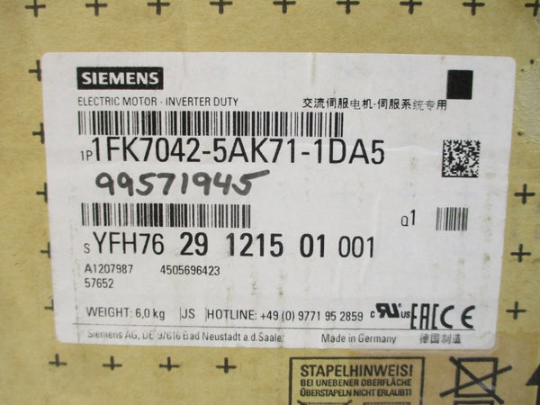 SIEMENS 1FK7042-5AK71-1DA5 264V 2.45/4.4A NSMP