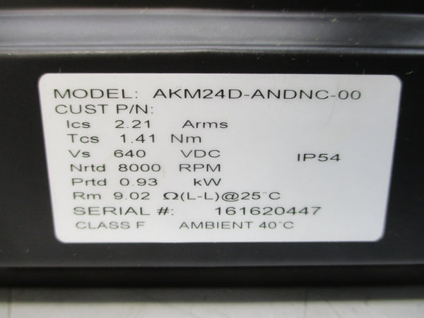 KOLLMORGEN AKM24D-ANDNC-00 640VDC 2.21A NSMP