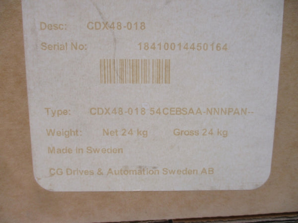 CG DRIVES & AUTOMATION CDX48-01854CEBSAA-NNNPAN-- 380-480VAC 16A NSMP