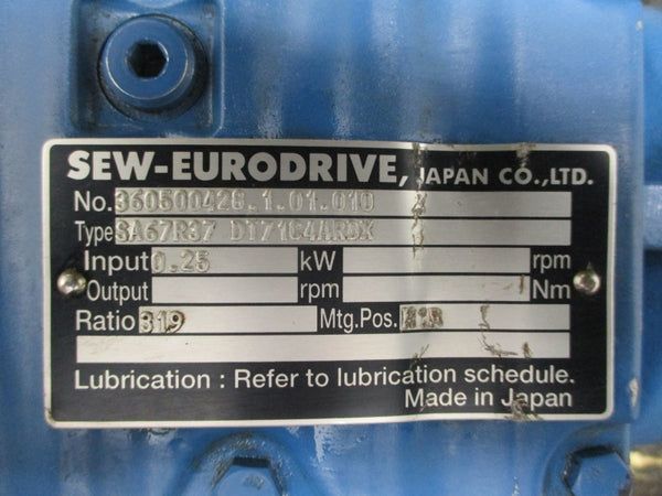 SEW-EURODRIVE DFT71C4/ARDX 240/480V 1.27/0.64A NSNP