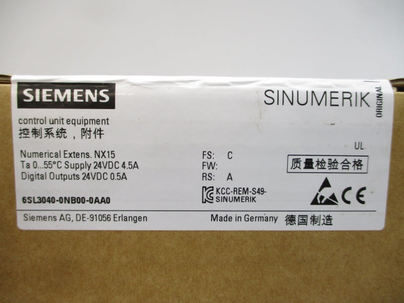 SIEMENS 6SL6040-0NB00-0AA0 24VDC 0.5A NSFS