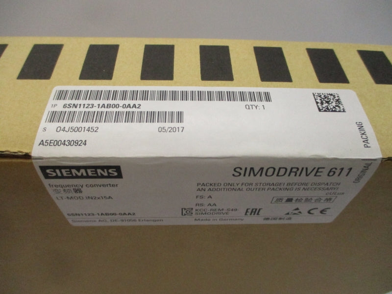 SIEMENS 6SN1123-1AB00-0AA2 NSFS