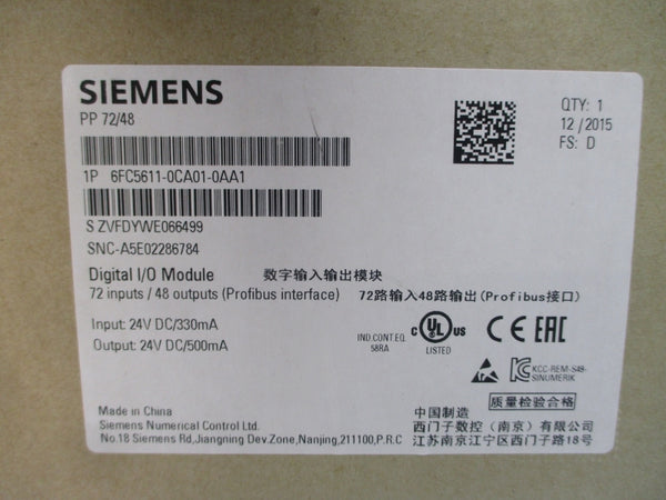 SIEMENS 6FC5611-0CA01-0AA1 24VDC NSFS