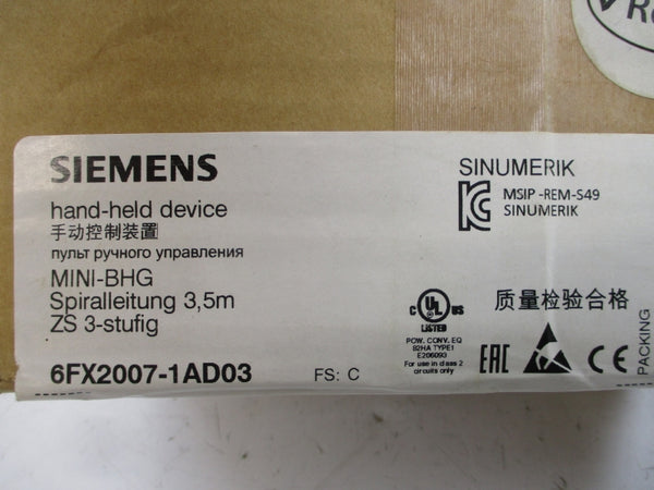 SIEMENS 6FX2007-1AD03 NSFS
