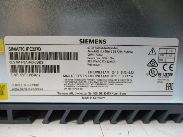 SIEMENS 6ES7647-8AH40-3BB2 24VDC NSMP