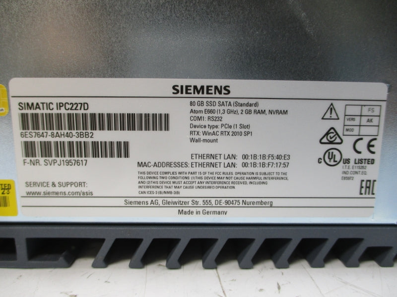 SIEMENS 6ES7647-8AH40-3BB2 24VDC NSMP