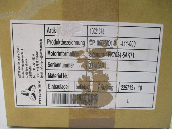 WITTENSTEIN 10021375 CP060.MO1-7-111-000 NSMP