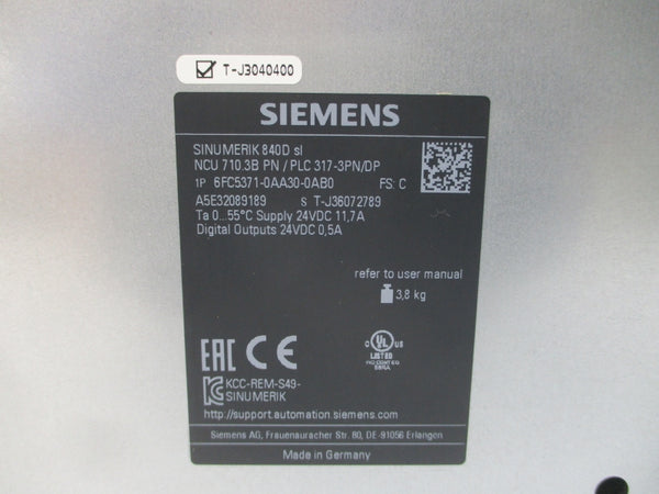 SIEMENS 6FC5371-0AA30-0AB0 24VDC 11.7A NSMP