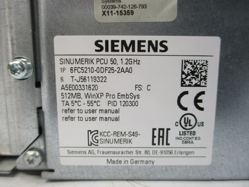 SIEMENS 6FC5210-0DF25-2AA0 NSMP